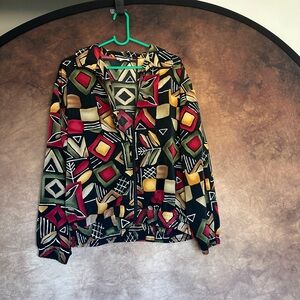 Erin London Multicolor Geometric Jacket